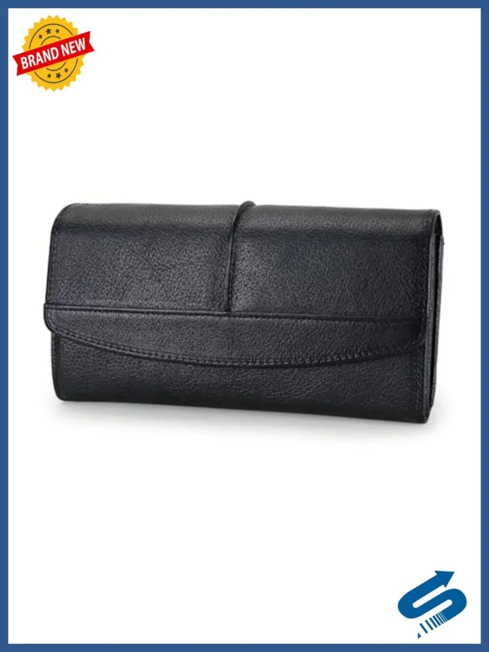 Large Capacity Leather Clutch Wallet Card Organizer with Zipper